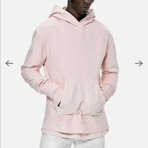 John Elliott Pink Oversized Crop Hoodie